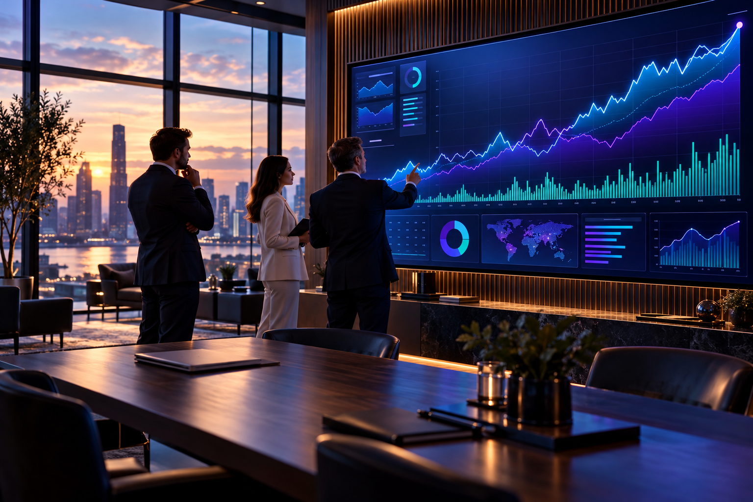 Finanzas: dashboard ilustrativo